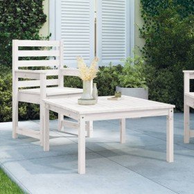 Mesa de jardín madera maciza pino blanco 82,5x82,5x45 cm en Mesas de jardín | Comprar online en Foru.es