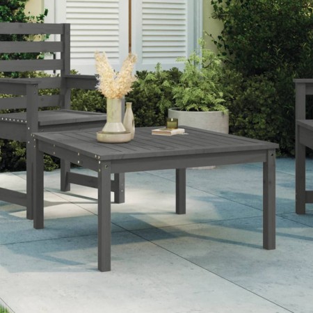 Mesa de jardín madera maciza pino gris 82,5x82,5x45 cm en Mesas de jardín | Comprar online en Foru.es