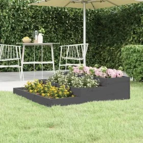 Jardinera de madera maciza de pino gris 107x107x27 cm de vidaXL, Maceteros y jardineras - Ref: Foro24-823915, Precio: 56,66 €...