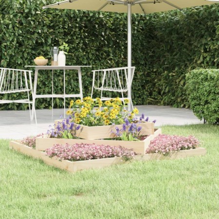 Jardinera de madera maciza de pino 112x112x27 cm de vidaXL, Maceteros y jardineras - Ref: Foro24-823885, Precio: 60,56 €, Des...