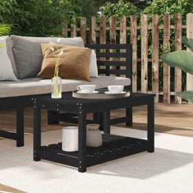 Mesa de jardín madera maciza pino negro 82,5x50,5x45 cm en Mesas de jardín | Comprar online en Foru.es
