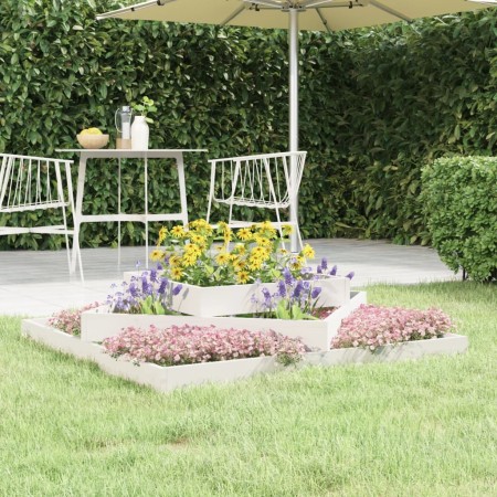 Jardinera madera maciza de pino blanco 112x112x27 cm de vidaXL, Maceteros y jardineras - Ref: Foro24-823886, Precio: 67,40 €,...