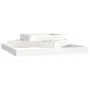 Jardinera madera maciza de pino blanco 112x112x27 cm de vidaXL, Maceteros y jardineras - Ref: Foro24-823886, Precio: 66,03 €,...