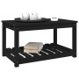 Mesa de jardín madera maciza pino negro 82,5x50,5x45 cm en Mesas de jardín | Comprar online en Foru.es