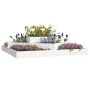 Jardinera madera maciza de pino blanco 112x112x27 cm de vidaXL, Maceteros y jardineras - Ref: Foro24-823886, Precio: 66,03 €,...