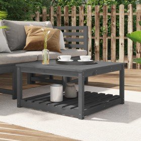 Mesa de jardín madera maciza pino gris 82,5x82,5x45 cm en Mesas de jardín | Comprar online en Foru.es