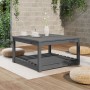 Mesa de jardín madera maciza pino gris 82,5x82,5x45 cm en Mesas de jardín | Comprar online en Foru.es