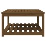 Mesa de jardín madera maciza pino marrón miel 82,5x82,5x45 cm en Mesas de jardín | Comprar online en Foru.es