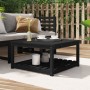 Mesa de jardín madera maciza pino negro 82,5x82,5x45 cm en Mesas de jardín | Comprar online en Foru.es