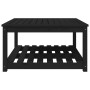 Mesa de jardín madera maciza pino negro 82,5x82,5x45 cm en Mesas de jardín | Comprar online en Foru.es