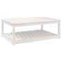 Mesa de jardín madera maciza pino blanco 121x82,5x45 cm en Mesas de jardín | Comprar online en Foru.es