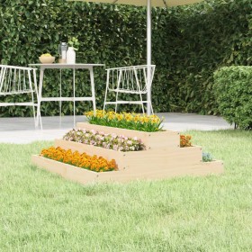 Jardinera de madera maciza de pino 80x80x27 cm de vidaXL, Maceteros y jardineras - Ref: Foro24-823892, Precio: 34,18 €, Descu...