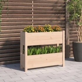 Jardinera de madera maciza de pino 77x25x66 cm de vidaXL, Maceteros y jardineras - Ref: Foro24-823941, Precio: 56,75 €, Descu...