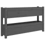 Jardinera de madera maciza de pino gris 112x25x66 cm de vidaXL, Maceteros y jardineras - Ref: Foro24-823929, Precio: 80,66 €,...