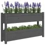 Jardinera de madera maciza de pino gris 112x25x66 cm de vidaXL, Maceteros y jardineras - Ref: Foro24-823929, Precio: 80,66 €,...