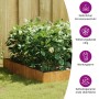 Jardinera acero corten 100x100x26 cm en Macetas y jardineras | Comprar online en Foru.es