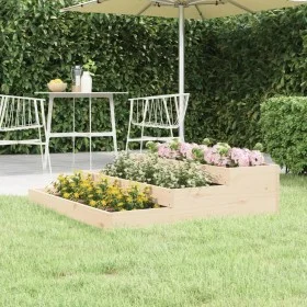 Jardinera de madera maciza de pino 107x107x27 cm de vidaXL, Maceteros y jardineras - Ref: Foro24-823913, Precio: 59,02 €, Des...