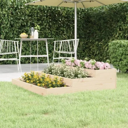 Jardinera de madera maciza de pino 107x107x27 cm de vidaXL, Maceteros y jardineras - Ref: Foro24-823913, Precio: 59,02 €, Des...