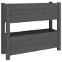 Jardinera de madera maciza de pino gris 77x25x66 cm de vidaXL, Maceteros y jardineras - Ref: Foro24-823943, Precio: 67,23 €, ...