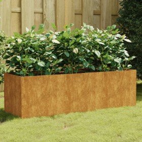 Jardinera acero corten 120x40x40 cm en Macetas y jardineras | Comprar online en Foru.es