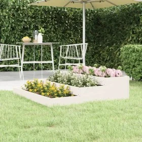 Jardinera madera maciza de pino blanco 107x107x27 cm de vidaXL, Maceteros y jardineras - Ref: Foro24-823914, Precio: 56,43 €,...