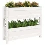 Jardinera de madera maciza de pino blanco 77x25x66 cm de vidaXL, Maceteros y jardineras - Ref: Foro24-823942, Precio: 64,25 €...