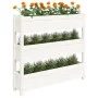 Jardinera de madera maciza de pino blanco 112x25x104,5 cm de vidaXL, Maceteros y jardineras - Ref: Foro24-823921, Precio: 121...