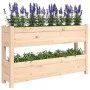 Jardinera de madera maciza de pino 112x25x66 cm de vidaXL, Maceteros y jardineras - Ref: Foro24-823927, Precio: 68,35 €, Desc...
