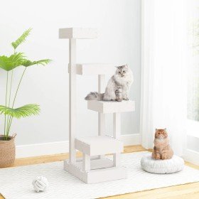 Árbol para gatos madera maciza de pino blanco 45,5x49x103 cm en Mobiliario para gatos | Comprar online en Foru.es