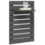 Estantes mesitas de pared 2 uds madera maciza de pino gris en Estanterías | Comprar online en Foru.es