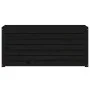 Baúl de jardín madera maciza de pino negro 101x50,5x46,5 cm de vidaXL, Cajas de almacenaje para exteriores - Ref: Foro24-8239...