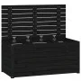 Baúl de jardín madera maciza de pino negro 101x50,5x46,5 cm de vidaXL, Cajas de almacenaje para exteriores - Ref: Foro24-8239...