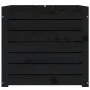 Baúl de jardín madera maciza de pino negro 101x50,5x46,5 cm de vidaXL, Cajas de almacenaje para exteriores - Ref: Foro24-8239...