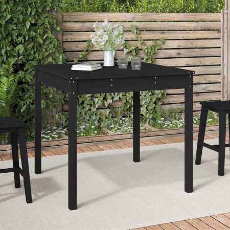 Mesa de jardín madera maciza pino negro 82,5x82,5x76 cm de vidaXL, Mesas de jardín - Ref: Foro24-823966, Precio: 65,04 €, Des...