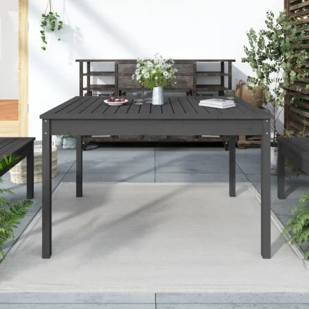 Mesa de jardín madera maciza pino gris 121x82,5x76 cm de vidaXL, Mesas de jardín - Ref: Foro24-823971, Precio: 126,01 €, Desc...