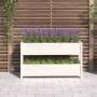 Jardinera de madera maciza de pino blanco 112x25x66 cm de vidaXL, Maceteros y jardineras - Ref: Foro24-823928, Precio: 86,15 ...