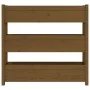 Jardinera de madera maciza de pino marrón miel 112x25x104,5 cm de vidaXL, Maceteros y jardineras - Ref: Foro24-823923, Precio...