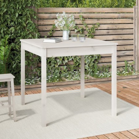 Mesa de jardín madera maciza de pino blanco 82,5x82,5x76 cm de vidaXL, Mesas de jardín - Ref: Foro24-823963, Precio: 84,92 €,...
