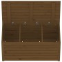 Baúl de jardín madera maciza pino marrón miel 101x50,5x46,5 cm de vidaXL, Cajas de almacenaje para exteriores - Ref: Foro24-8...