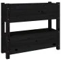 Jardinera de madera maciza de pino negro 77x25x66 cm de vidaXL, Maceteros y jardineras - Ref: Foro24-823945, Precio: 62,88 €,...