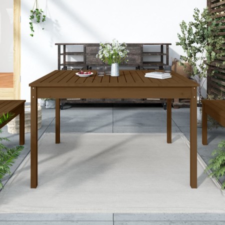 Mesa de jardín madera maciza pino marrón miel 121x82,5x76 cm de vidaXL, Mesas de jardín - Ref: Foro24-823972, Precio: 87,30 €...