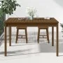 Mesa de jardín madera maciza pino marrón miel 121x82,5x76 cm de vidaXL, Mesas de jardín - Ref: Foro24-823972, Precio: 86,47 €...