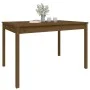 Mesa de jardín madera maciza pino marrón miel 121x82,5x76 cm de vidaXL, Mesas de jardín - Ref: Foro24-823972, Precio: 86,47 €...