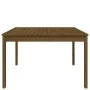 Mesa de jardín madera maciza pino marrón miel 121x82,5x76 cm de vidaXL, Mesas de jardín - Ref: Foro24-823972, Precio: 86,47 €...