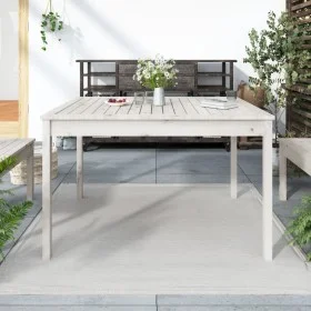 Mesa de jardín madera maciza pino blanco 121x82,5x76 cm de vidaXL, Mesas de jardín - Ref: Foro24-823970, Precio: 120,03 €, De...