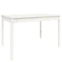 Mesa de jardín madera maciza pino blanco 121x82,5x76 cm de vidaXL, Mesas de jardín - Ref: Foro24-823970, Precio: 120,03 €, De...