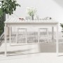 Mesa de jardín madera maciza pino blanco 121x82,5x76 cm de vidaXL, Mesas de jardín - Ref: Foro24-823970, Precio: 121,83 €, De...