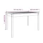 Mesa de jardín madera maciza pino blanco 121x82,5x76 cm de vidaXL, Mesas de jardín - Ref: Foro24-823970, Precio: 120,03 €, De...