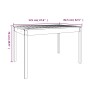 Mesa de jardín madera maciza pino blanco 121x82,5x76 cm de vidaXL, Mesas de jardín - Ref: Foro24-823970, Precio: 121,83 €, De...
