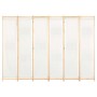 Biombo divisor de 6 paneles de tela color crema 240x170x4 cm de vidaXL, Divisores de ambientes - Ref: Foro24-248174, Precio: ...